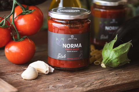 Norma pasta sauce - Tomato sauce with aubergine - DiSanto and Family
