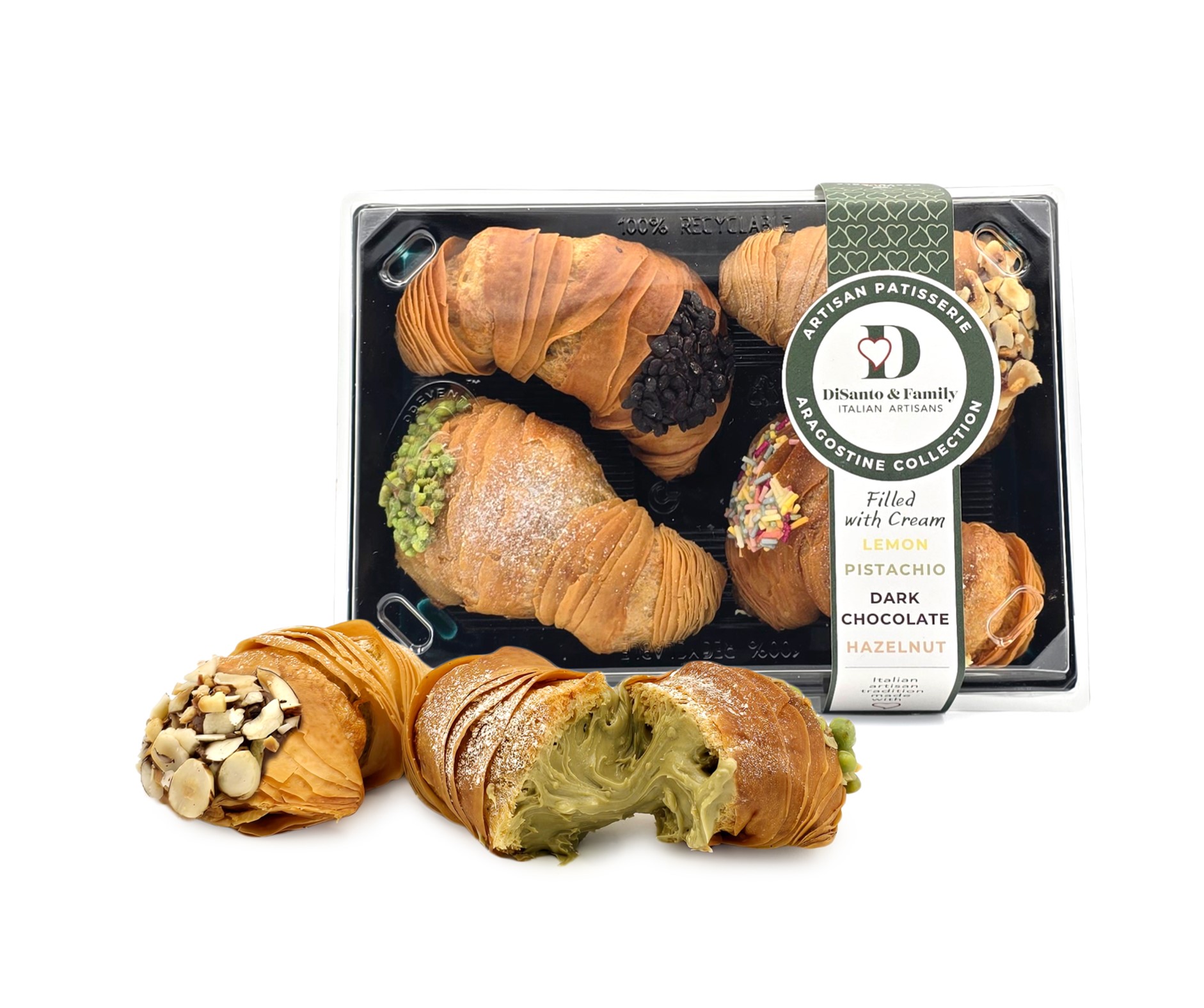 2620 - Classic Aragostine Collection (Pistachio, Hazelnut, Lemon & Dark Chocolate)